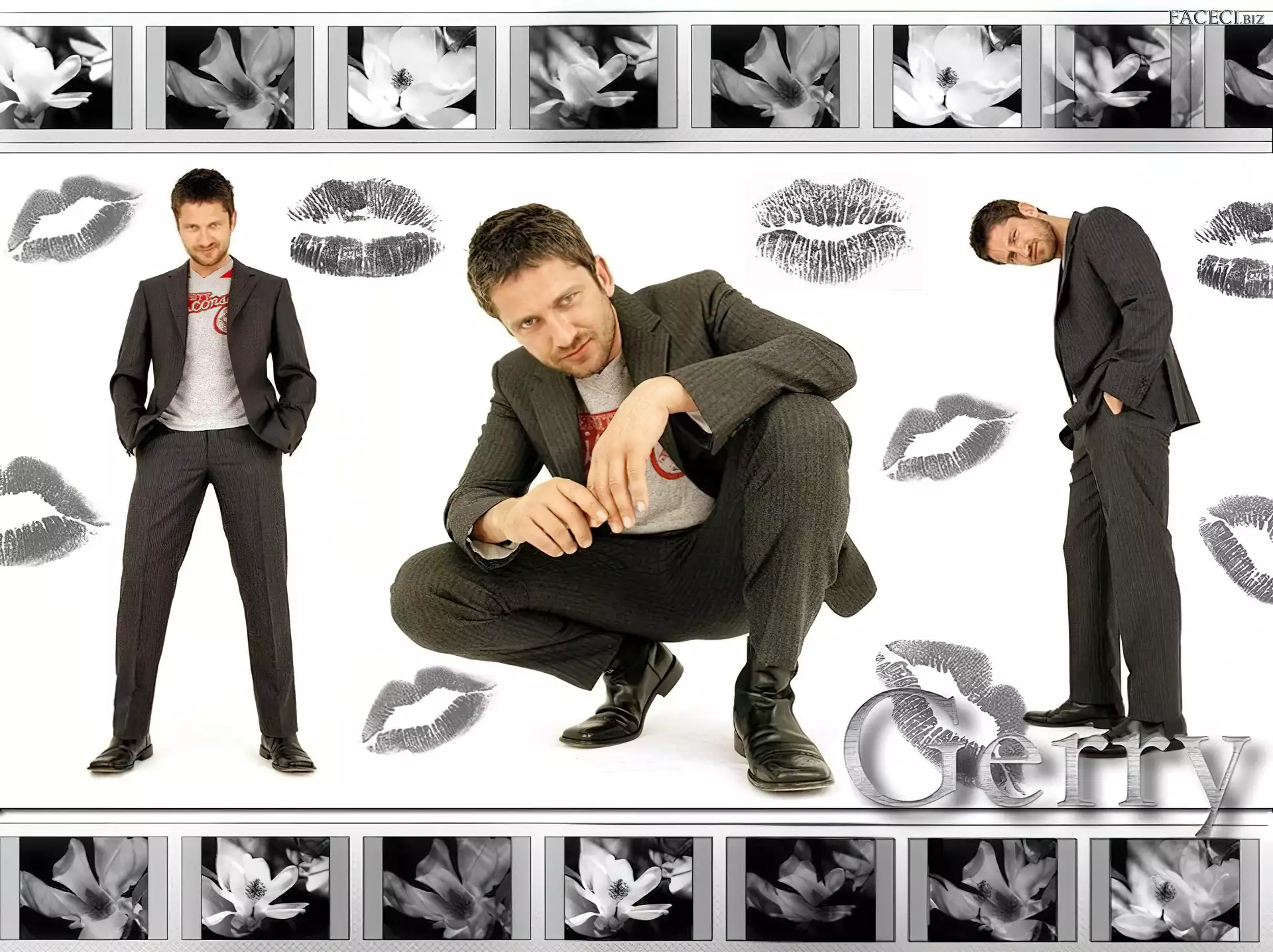 czarne buty, Gerard Butler, garnitur